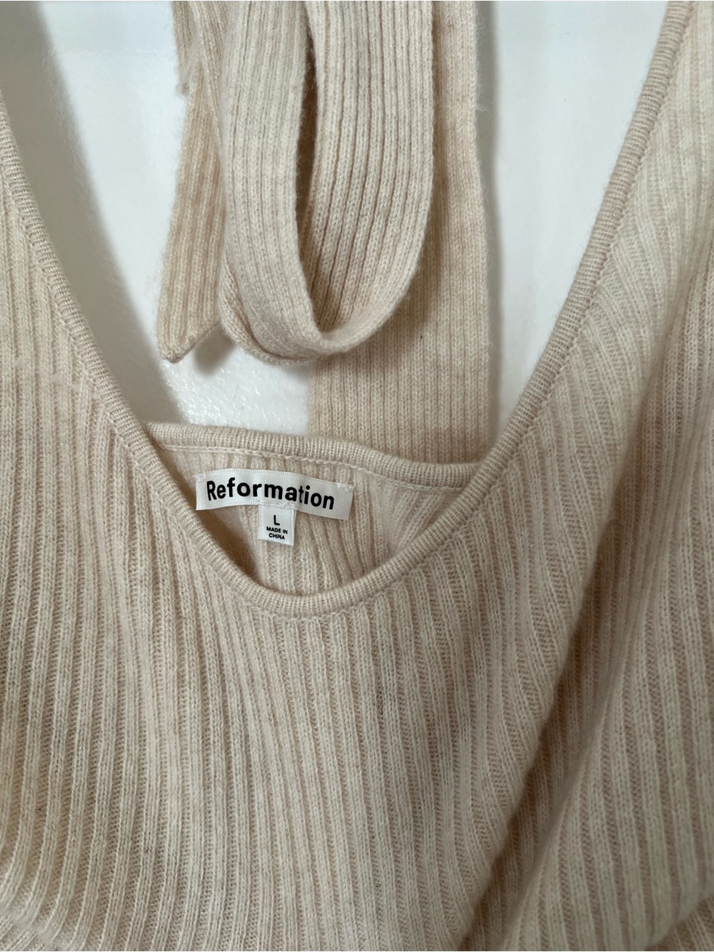 Reformation Open Back Sweater Rib Knit - Picture 3 of 4